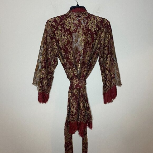 Agent Provocateur Savanna Rust Kimono One Size - Picture 10 of 14